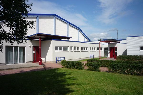Mehrzweckhalle Müncheberg Eingang